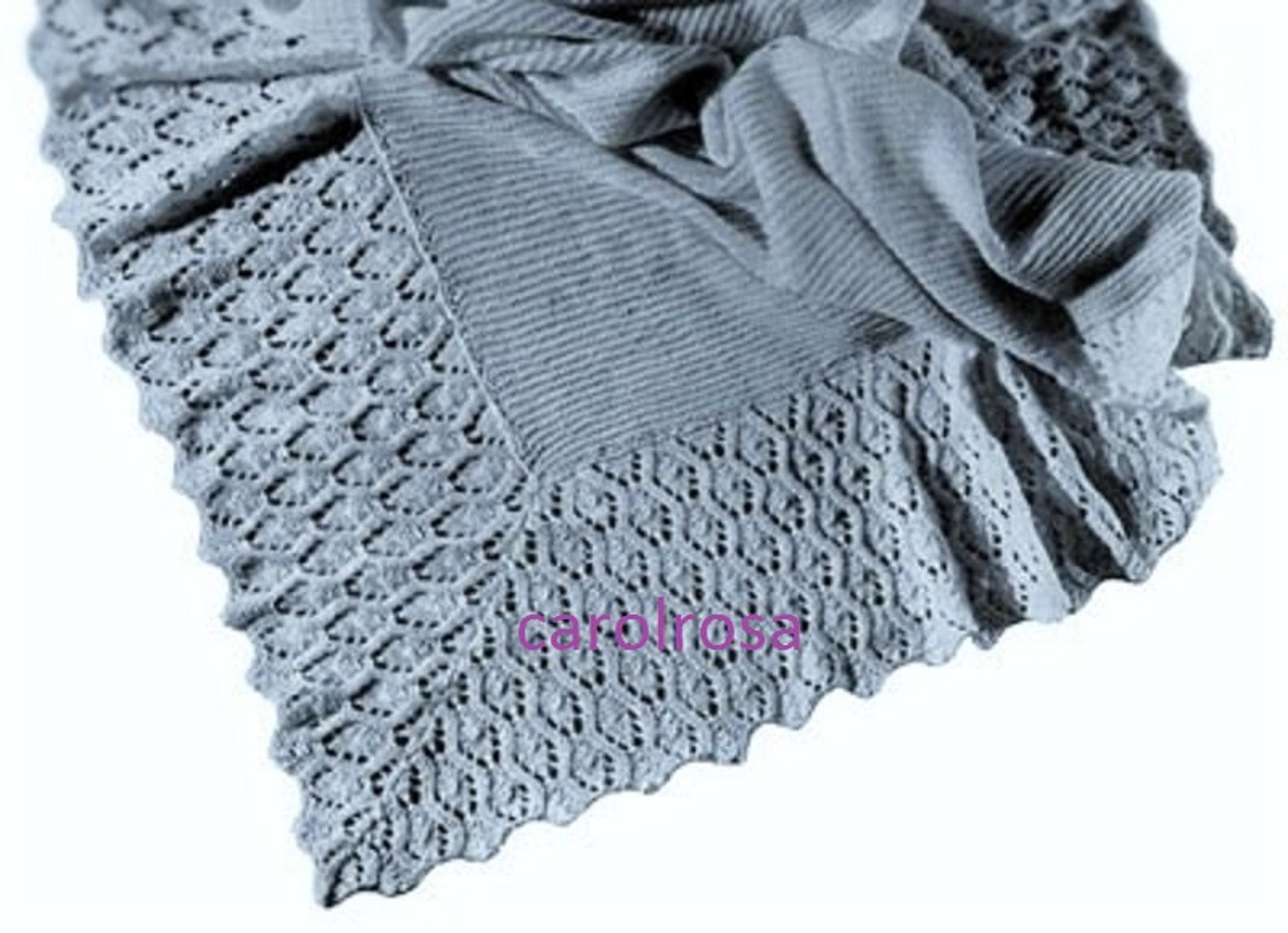 Heirloom Baby Blanket Shawl Afghan Vintage Knitting Pattern Etsy