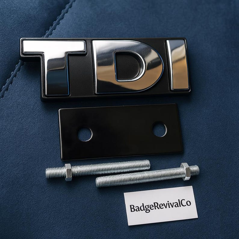 OEM VW TDI Blackline Grille Badge 8.4 Cm – Chrome Letters for Golf Polo ...