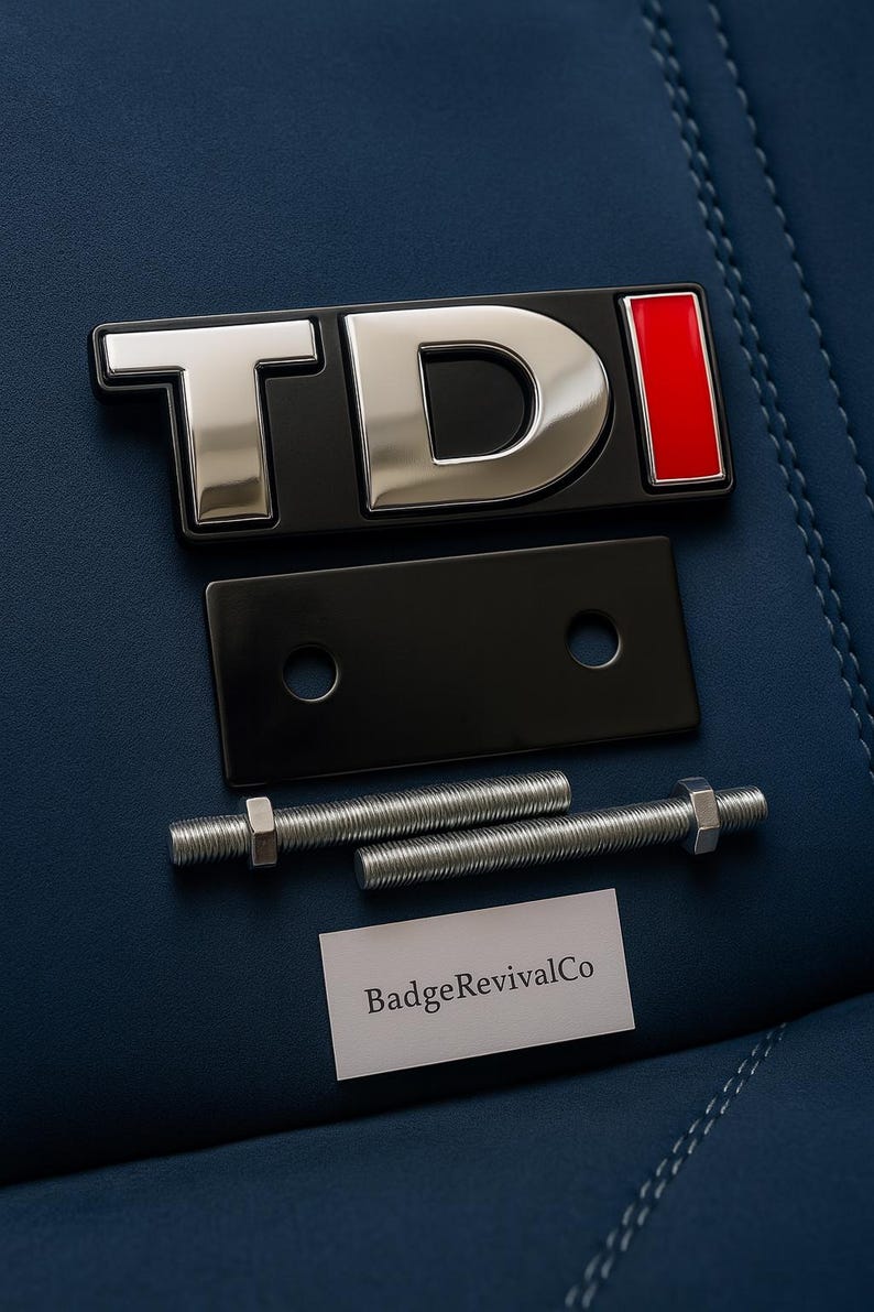 Refurbished Metal “TDI” Badge – Grille / Trunk Emblem Fits VW Golf MK4 ...