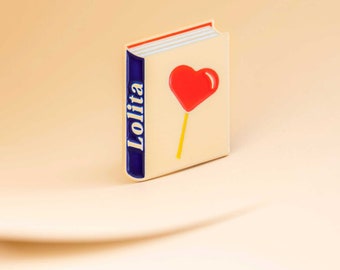 Lolita Book by Vladimir Nabokov Enamel Pin - Badge - Book Jewellery - Book Lover - Reader Gift - Gift for Book Lover - Geek Book Gift