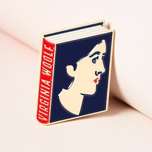 Virginia Woolf Enamel Pin Badge Book Lover Reader Gift Blade Runner Pin Book Gift image 1