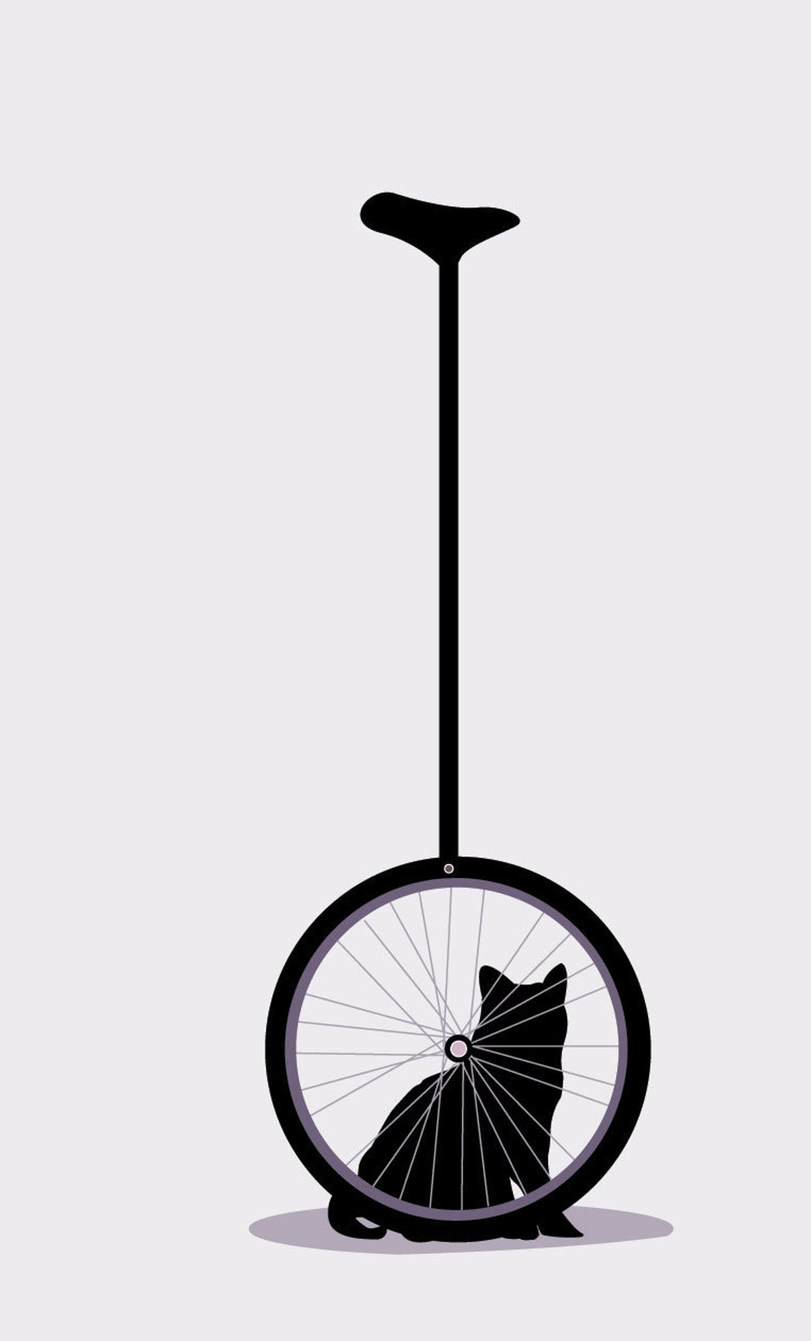 Cats on Unicycle Print Different Sizes Cat Poster Cats Etsy
