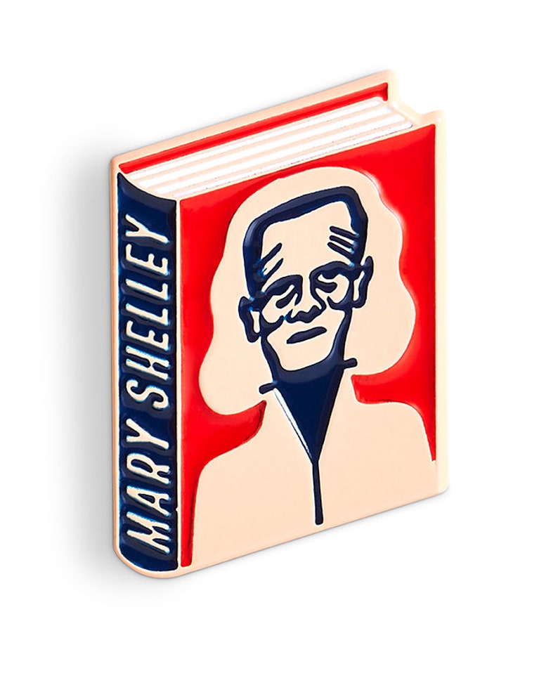 Mary Shelley Enamel Pin Badge Book Lover Reader Gift Blade Runner Pin Book Gift image 2