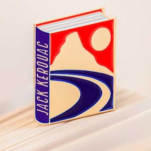 Spilla smaltata del libro Jack Kerouac, On the Road – Regalo della Beat Generation