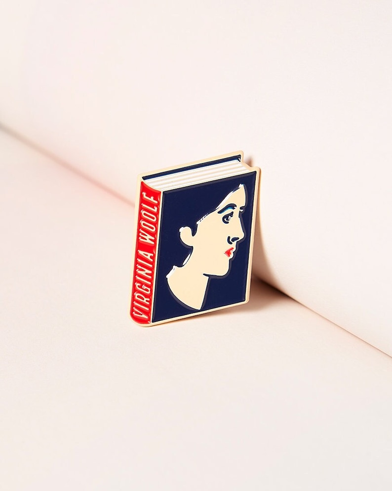 Virginia Woolf Enamel Pin Badge Book Lover Reader Gift Blade Runner Pin Book Gift image 1
