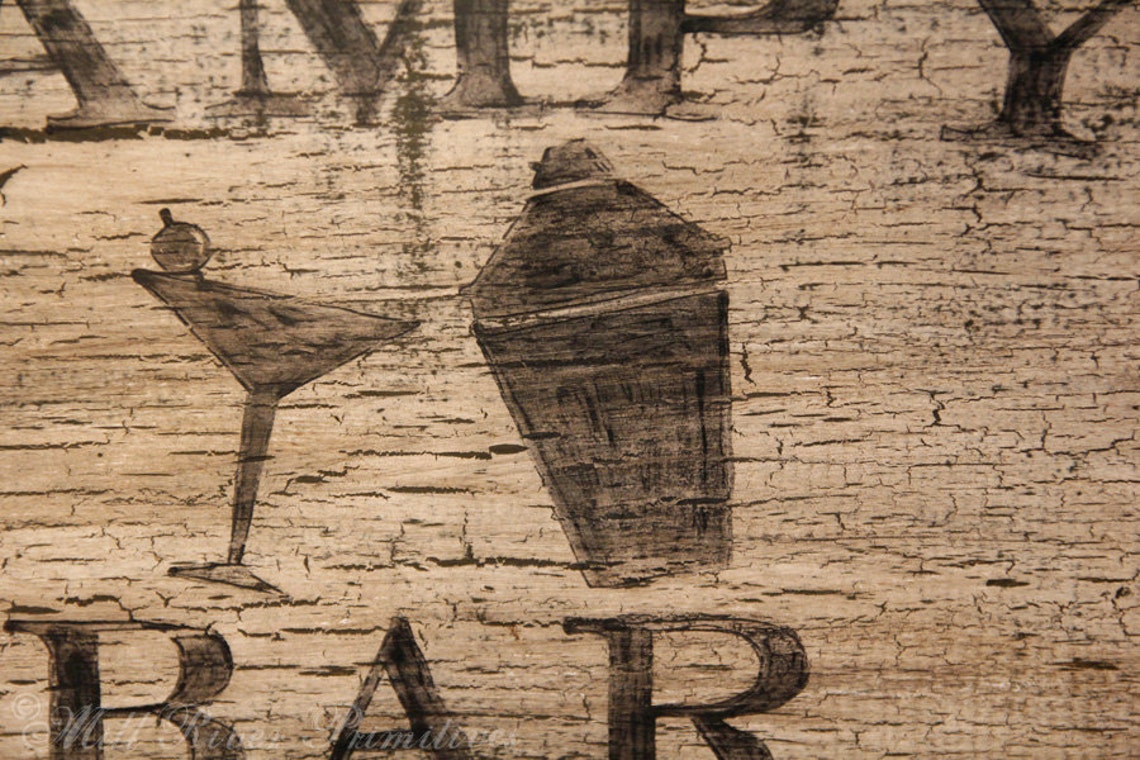 Alter primitiver personalisierter kleiner PUB Holzschild | Etsy