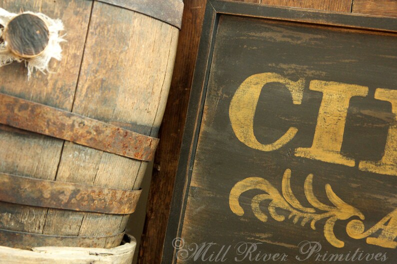 Reproduction Antique CIDER and ALE Wood Sign Custom Personalized Rustic image 5