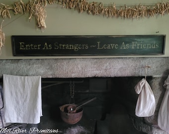Primitive Friendship Wooden Sign Custom Personalized Rustic