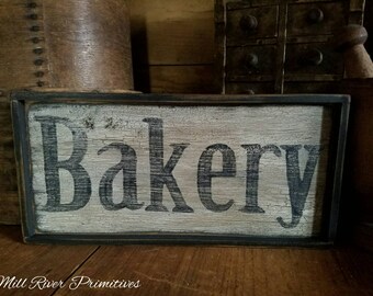 Aged Primitive Personalized Bakery Wood Sign Custom | Etsy