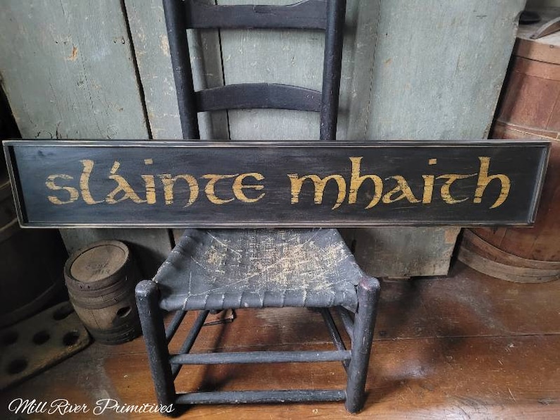 Sláinte Mhaith Wooden Sign