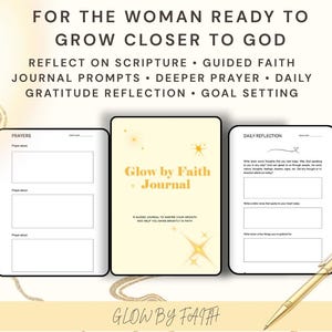 Digital Christian Faith Journal: Prayer Section, Daily Prompts, Personal Growth & Bible Notes (PDF)