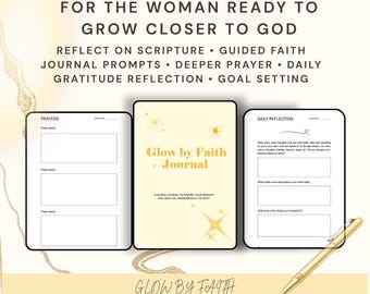 Digital Christian Faith Journal: Prayer Section, Daily Prompts, Personal Growth & Bible Notes (PDF)