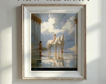 Digital Art Print | Classicism Print | Classical Mythology Painting | Scenic Landscape Wallpaper | Artful-Wall Art Prints | Instant Download