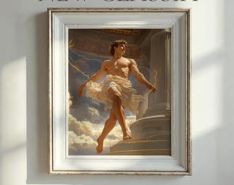 Digital Art Print | Mythological Zeus Artwork | Academic & Romantic Classic Painting | Greek-Roman Deity | Mythology Art | Instant Download
