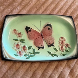 Vintage Ucago Ceramics Japan Butterfly Decorative Plate