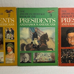 Vintage American Heritage Book of Presidents and Famous Americans Set (Volumes 2, 3, 12)