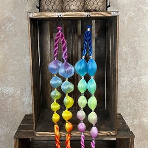 Kids Bubble Braids with Twist Briaded Ends, rave hair, festival hair
