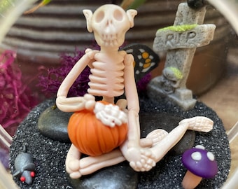 DIY Spooky Fairy Garden Terrarium Kit: Halloween Fairy Skeleton Scene