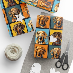 Dackel Geschenkpapier, Geschenkpapier, Dackel Muster, Dackel Muster, Hundeliebhaber Geburtstag, Weihnachtsgeschenk, Bastelpapier