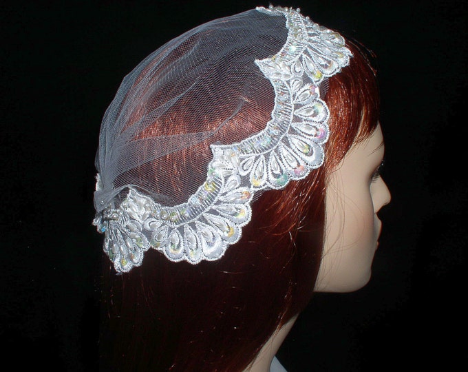 juliet cap wedding headpiece