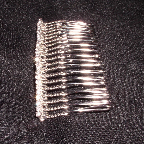 Silver Plated Rhinestone Comb FIT it add on