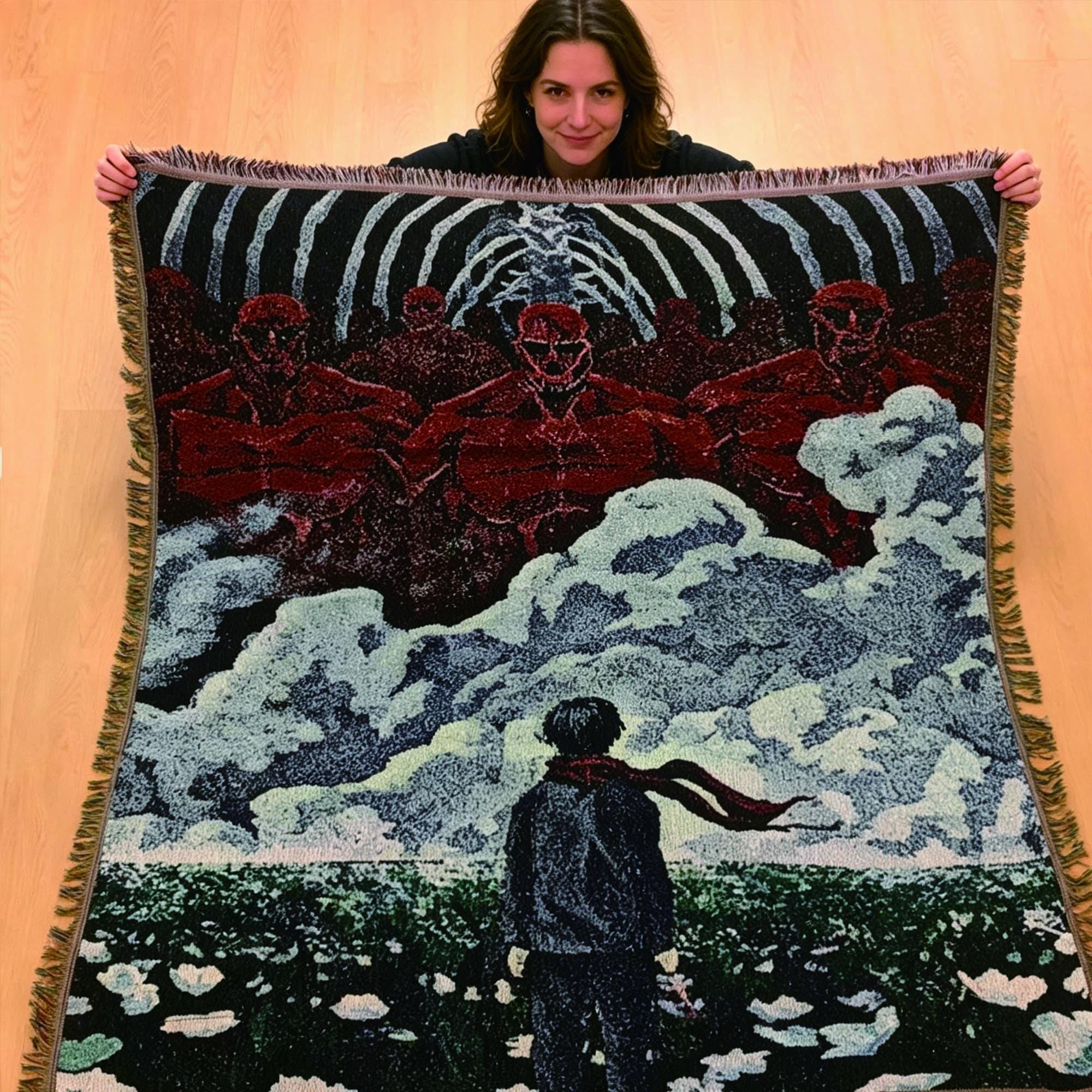 Anime Manga Blanket,Throw for Anime Lovers,Character Design,Flannel Fleece Throw with Iconic Anime Character Prints for Enthusiasts