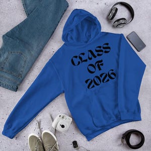Class of 2026 Hoodie, Senior Sweatshirt, Graduation Gift, Personalized Class of 2026, Comfort Colors, Aesthetic Hoodie, Cool Graphic Hoodies