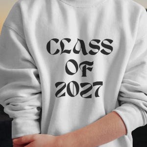 Class of 2027 Hoodie, Senior Sweatshirt, Graduation Gift, Personalized Class of 2027, Comfort Colors, Aesthetic Hoodie, Cool Graphic Hoodies