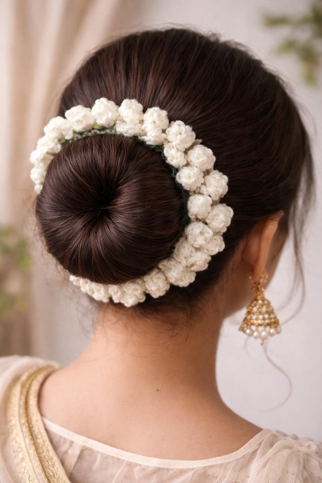 Crochet Jasmine Hair Garland