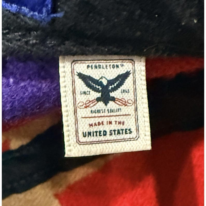 Rare Vintage Pendleton Wool Southwest Blanket Baseball Cap Made USA Hat image 5