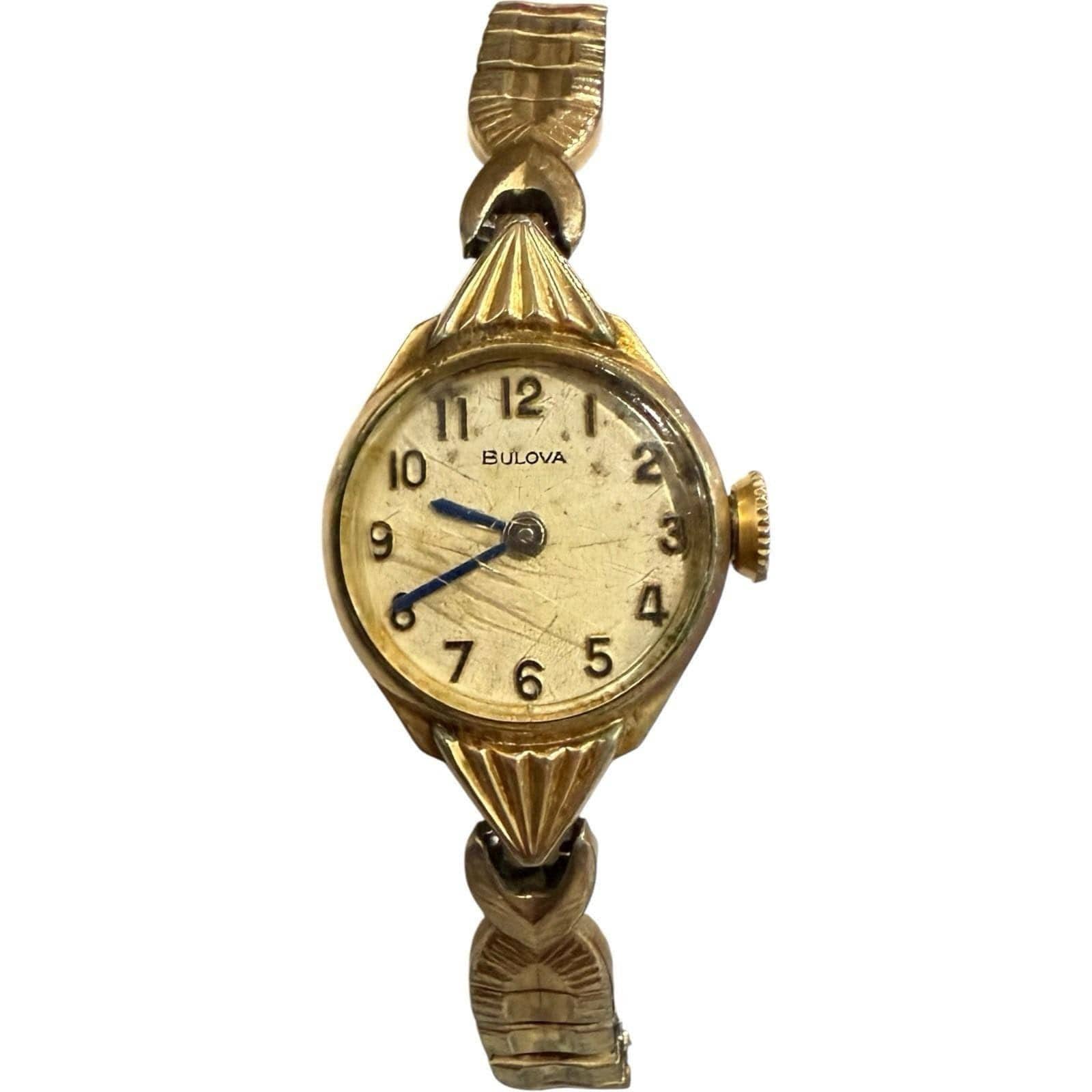 び*と様 ゴールド 手巻き時計 クラシックデザイン10k Bulova アメリカ 10k gold bulova - Etsy 日本
