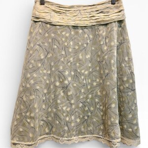 Vintage Free People 100% Seide Whimsigoth Coquette Rock Tüll Applikation SELTEN Gr. 4 Bild 2