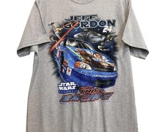 Maglietta NWT Jeff Gordon #24 Star Wars Episodio 1 NASCAR Chase Authentics Taglia Large