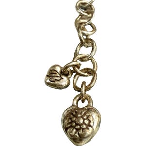 Brighton zweifarbige Kragen-Halskette Silber Gold Perlen w / Herz Anhänger 16 " Bild 3