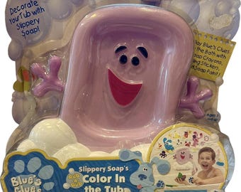 RARE Blues Clues Slippery Soap's 1999 In The Tub Case NIB VINTAGE