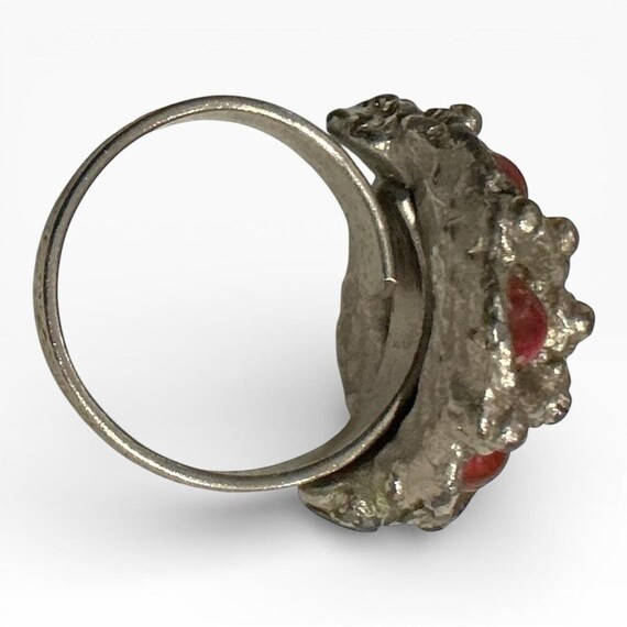 Artisan Heavy Solid Silver Adjustable Statement R… - image 3