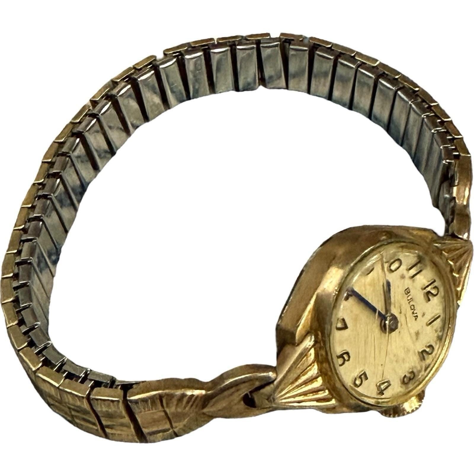 Vintage 1967 Bulova Small Dainty Ladies Watch M7 10K RGP Bezel Mechanical AS-IS Bulova Women main image 2