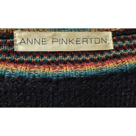 Anne Pinkerton Vintage Boho Floral Tapestry Knit Sweater Art-to-Wear Treasure View 5