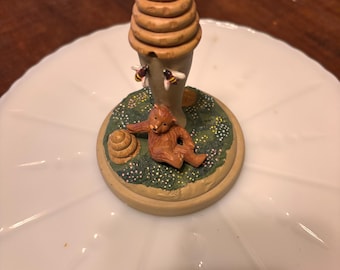 1995 Brown Bag Cookie Art Stamp Press- "Beehive Bear #1" Retired