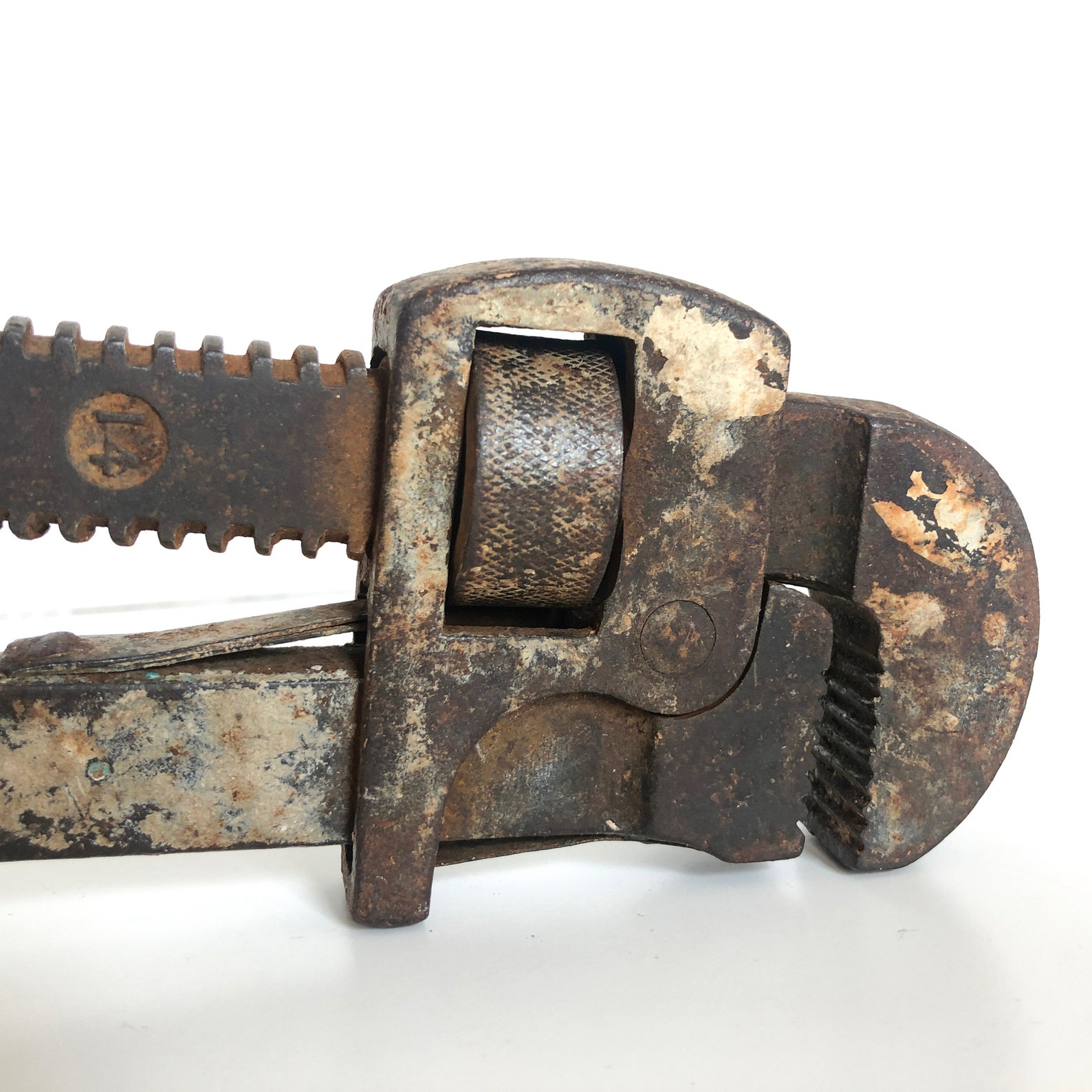 Vintage Pipe Wrench Old Monkey Wrench Rusty and Worn Etsy