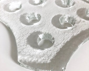 Glass Trivet | Hand Blown with Eight Holes | Housewarming Gift