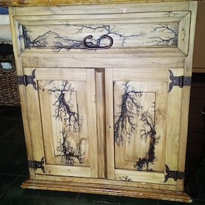 one of a kind fractal burned and epoxyed