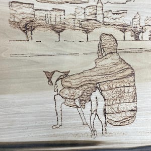 Custom Wood-Burned Pet Portraits