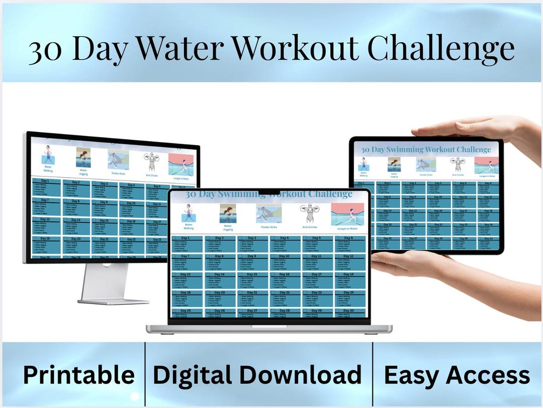 30-day Beginner Swimming Workout Challenge - Etsy