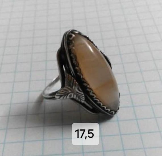 Bague Vintage URSS En Argent Massif 925 - Taille 54, Poinçon, Bijou Ancien