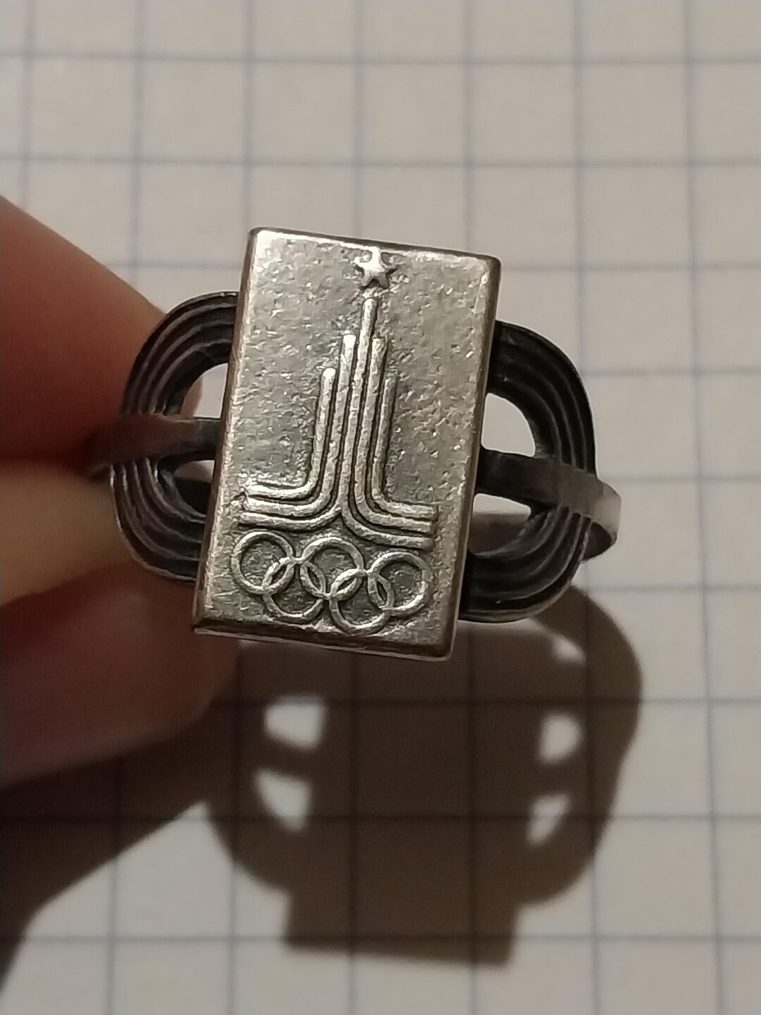 1980 Moscow Olympics Ring, Silver Plated Cupronickel, Size 8 - Etsy
