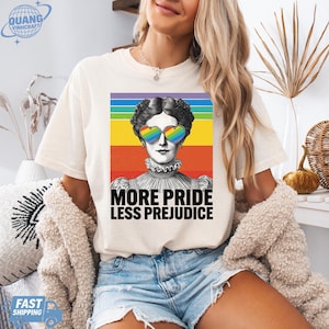 More Pride Less Prejudice Shirt, LGBTQ Shirt, Proud Ally Shirt, Pride Month Shirt, LGBTQ Sweatshirt, LGBTQ Gift, Pride Parade, Lesbian Shirt