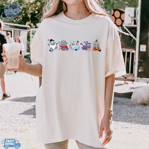 Camiseta de Halloween do Kpop Demon Hunters Tiger, Camiseta Kpop Merch, Fã do Hunters Tiger, Camiseta Derpy Tiger e Bird Demon Hunter Tiger, Tigre de terror fofo