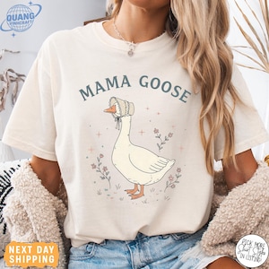 Comfort Colors® Mama Goose Silly Goose T-Shirt, Mom Goose Family Shirt,Mama Silly Goose Birthday,Homestead Mom Gift,Unique Mother&#39;s Day Gift