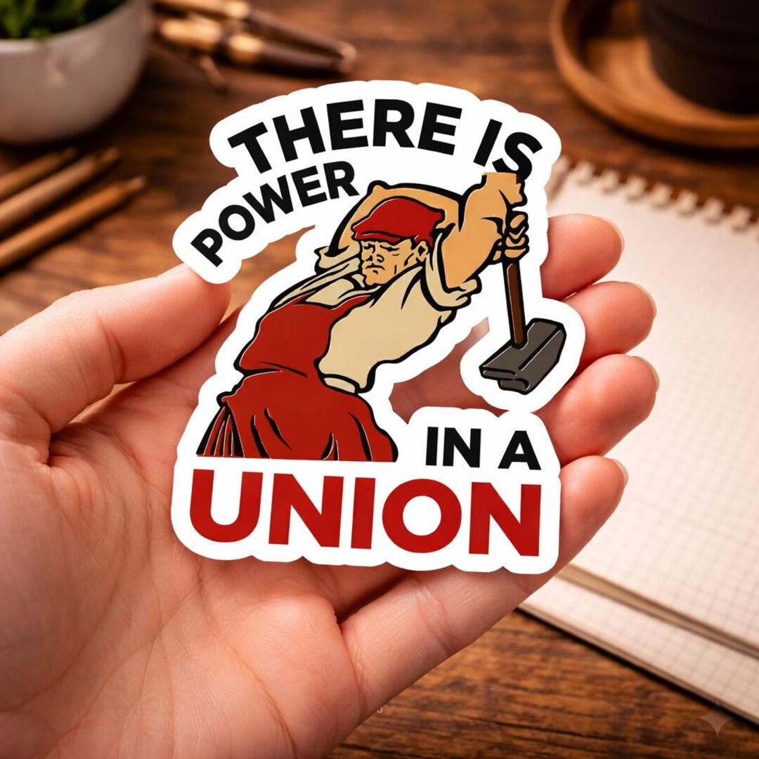 There is Power in a Union Sticker Labor Union Activist Stickers ...
